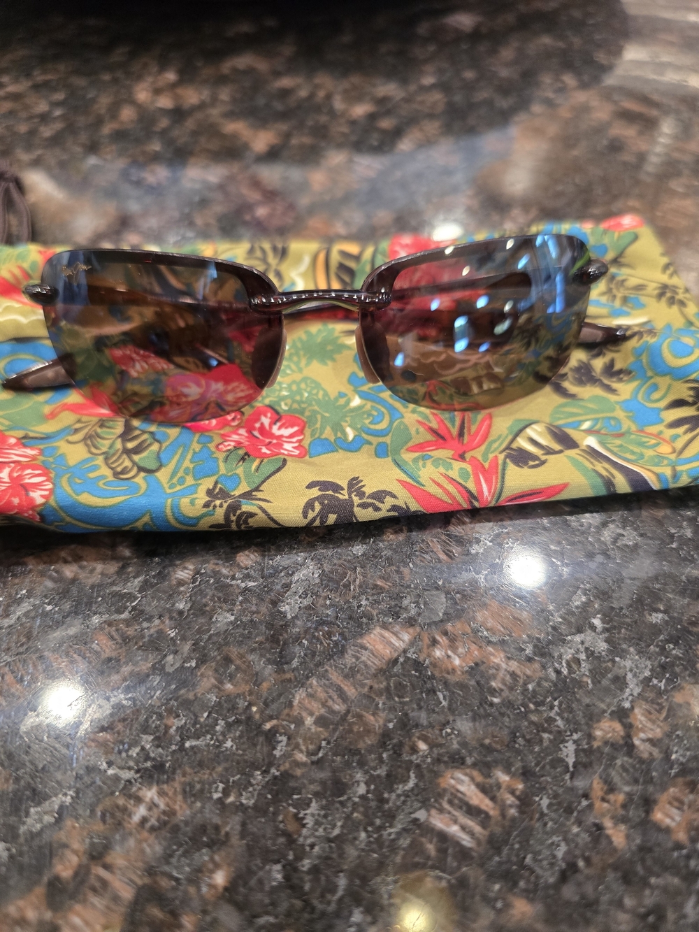 Maui Jim Sandy Beach MJ-408-10 Tortoise Rimless Sunglasses 56-14-130 Japan + Bag